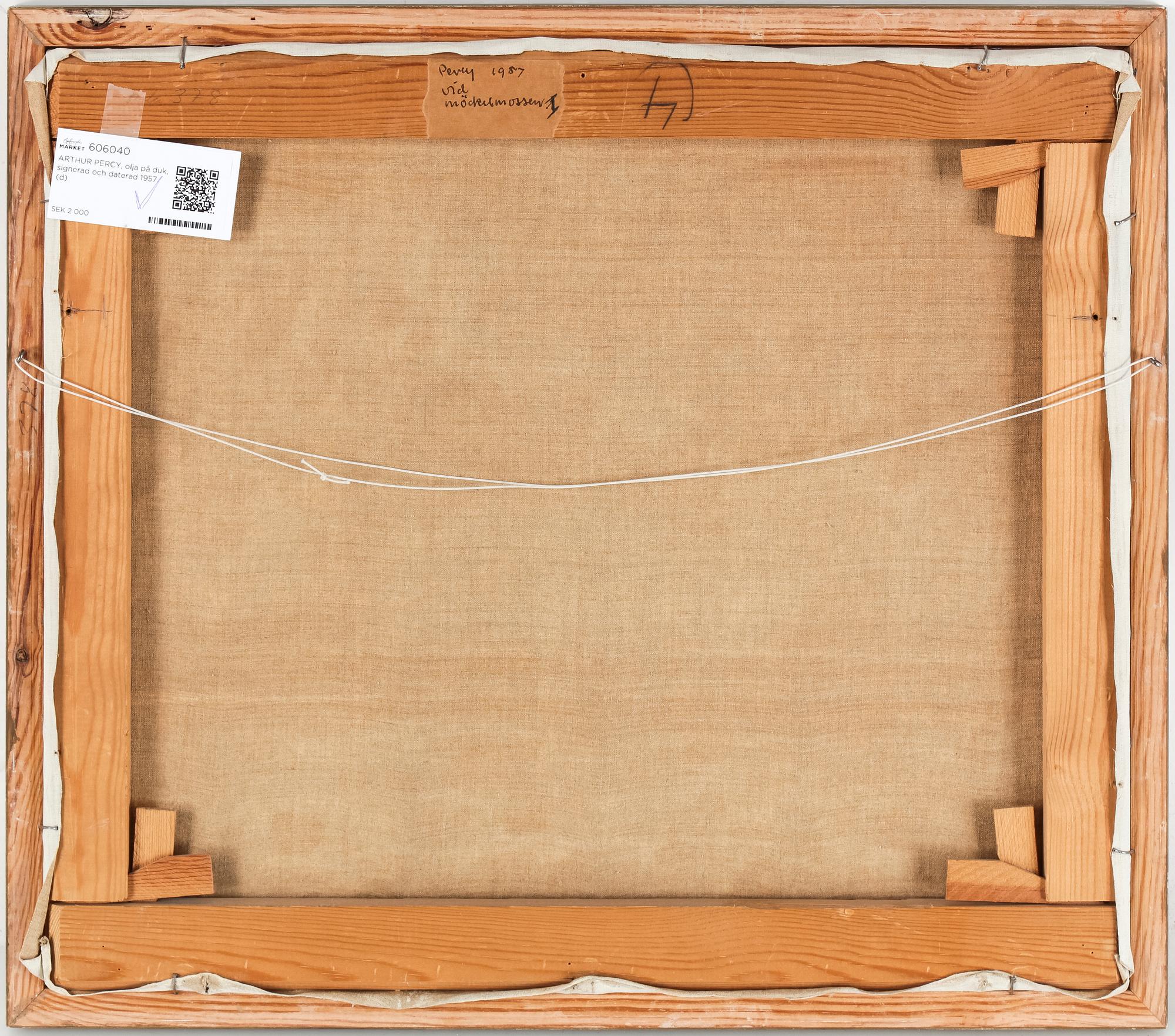 ARTHUR PERCY, olja på duk, signerad och daterad 1957.