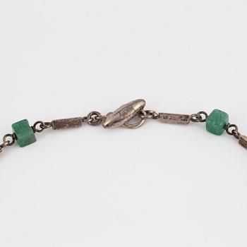 ARVO SAARELA, necklace silver with aventurine quartz.