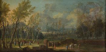 Unknown artist, around 1800, a peir, oil on copper.