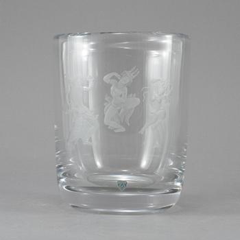 VAS, glas, Simon Gate, Orrefors, signerad.
