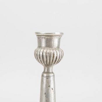 Martin Gustaf Moberg, a signed and dated 1786 pewter candle stick.