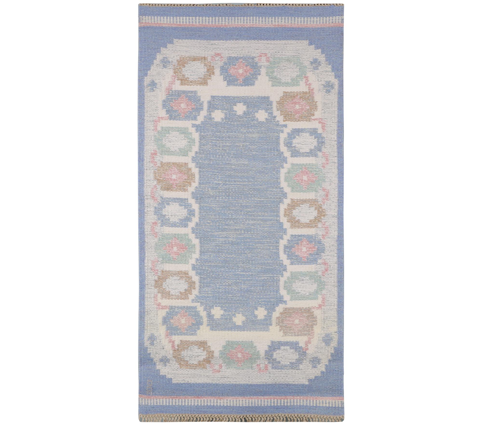 Anna-Johanna Ångström, a flat weave carpet, signed Å, c. 165 x 82 cm.