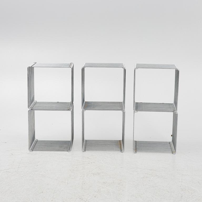 Verner Panton, "Wire cube", set of 6, from the Pantonova series, for Fritz Hansen.