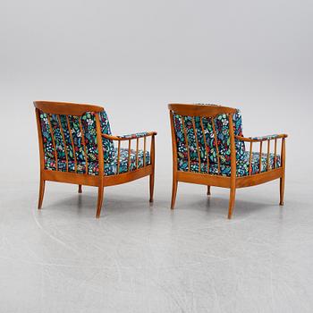 A pair of 'Skrindan' armchairs by Kerstin Hörlin-Holmquist for OPE möbler.