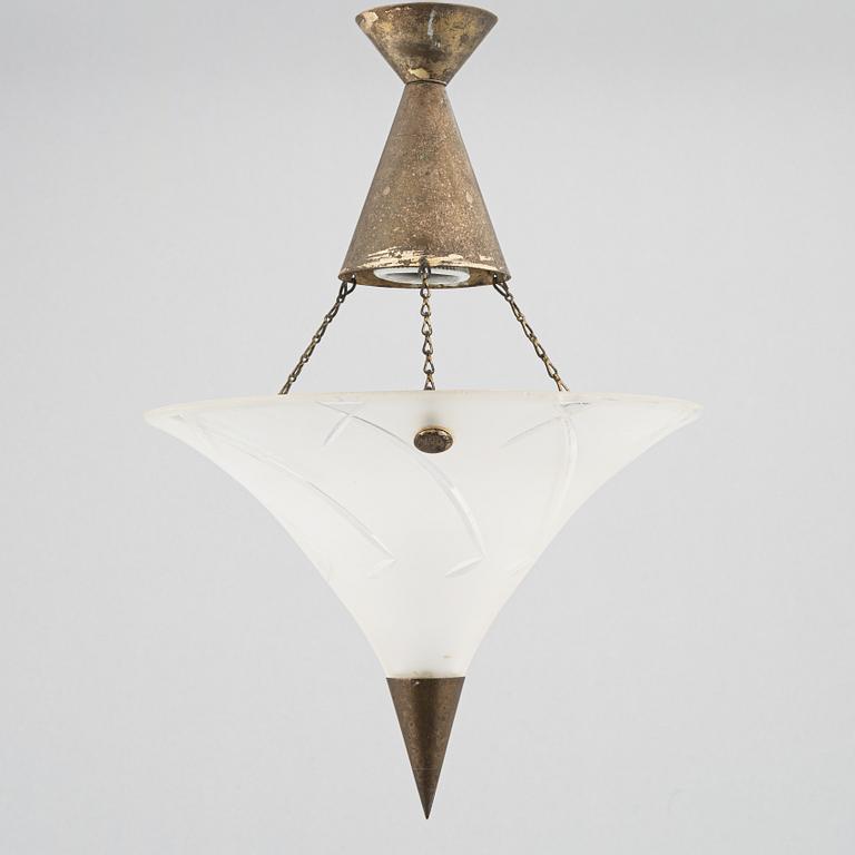 Høvik Verk, taklampa, modell "6511", Norge, 1930-tal.