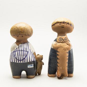 Lisa Larson, figuriner, 2 st, stengods, Gustavsberg.