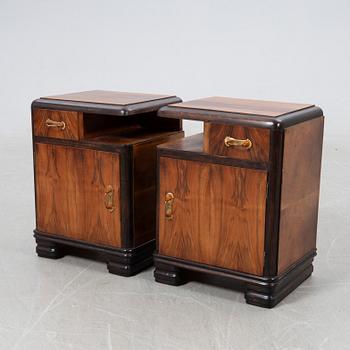 Nightstands, a pair, second half of the 20th century.