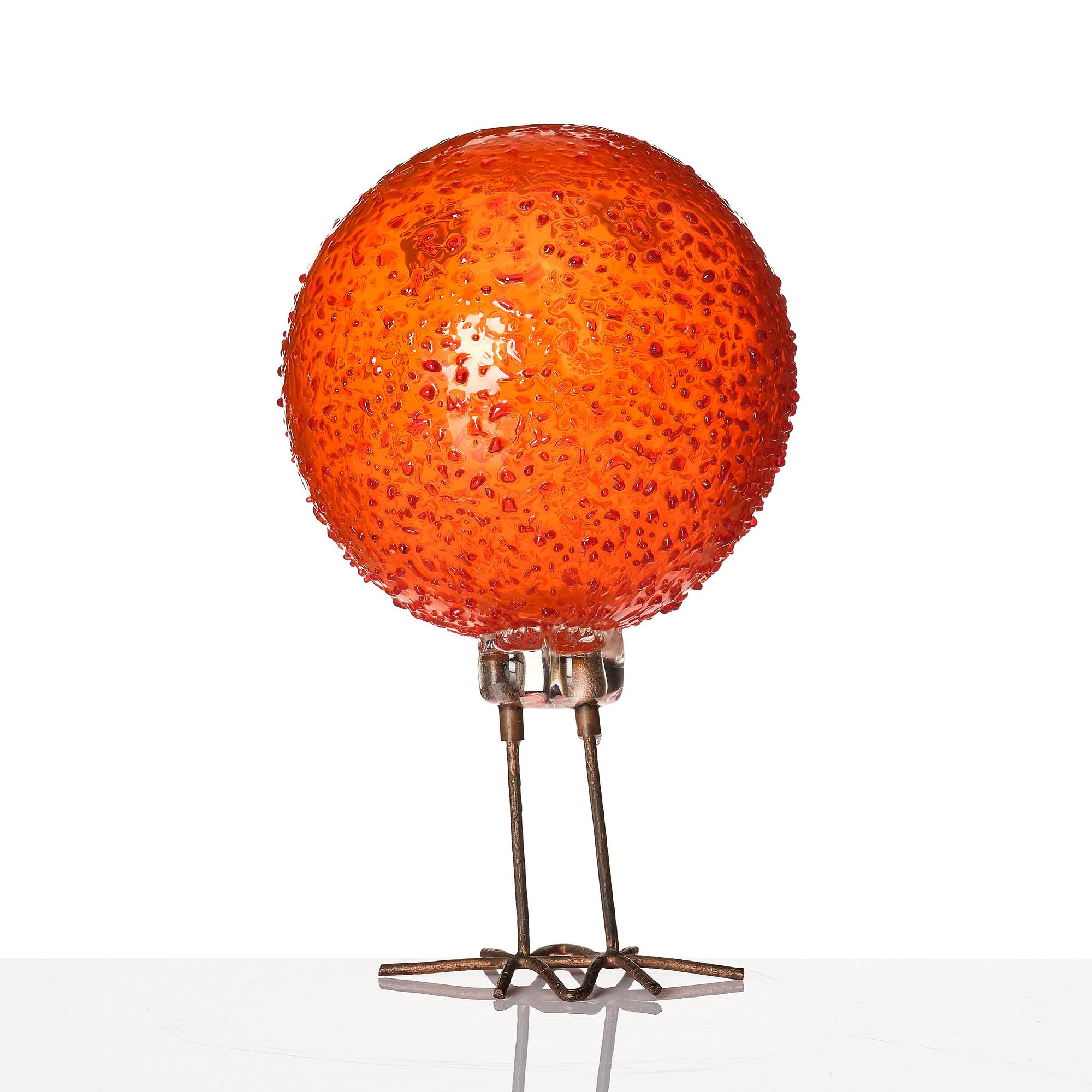 Alessandro Pianon, 'Pulcino', a glass sculpture of a bird, Vistosi, Murano, Italy 1960s.
