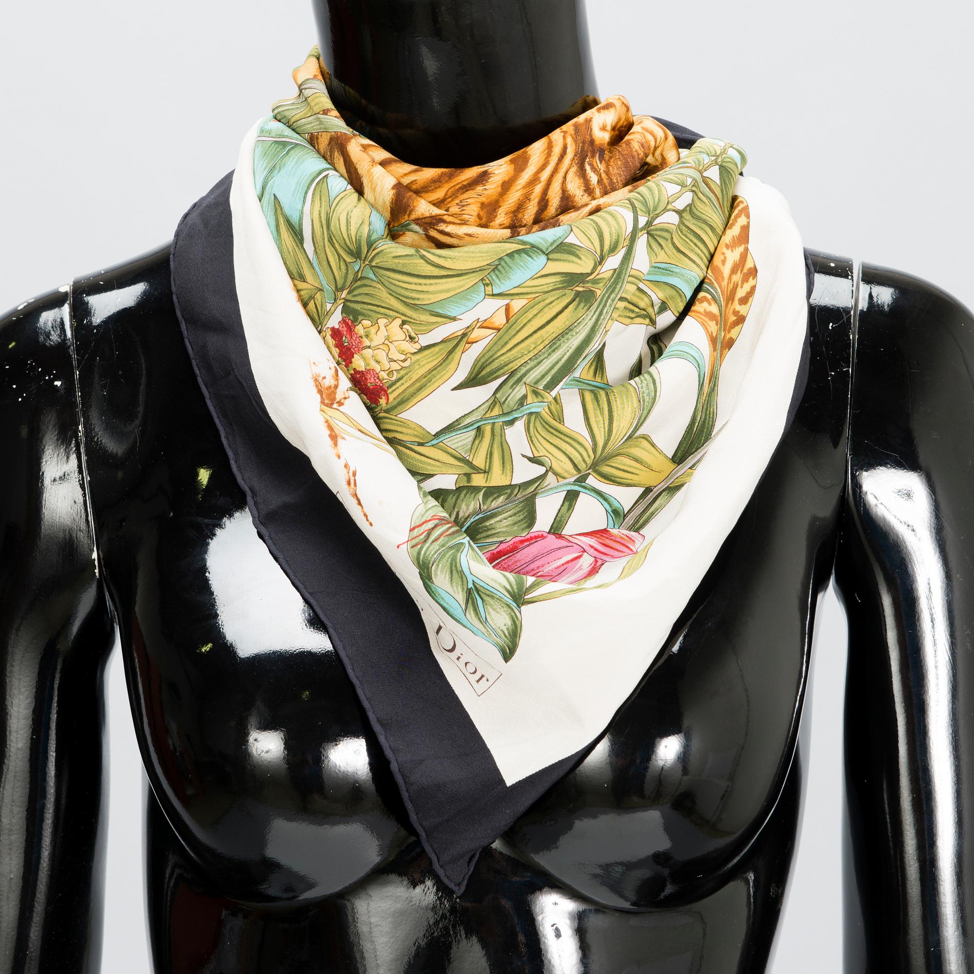 CHRISTIAN DIOR Silk Scarf.