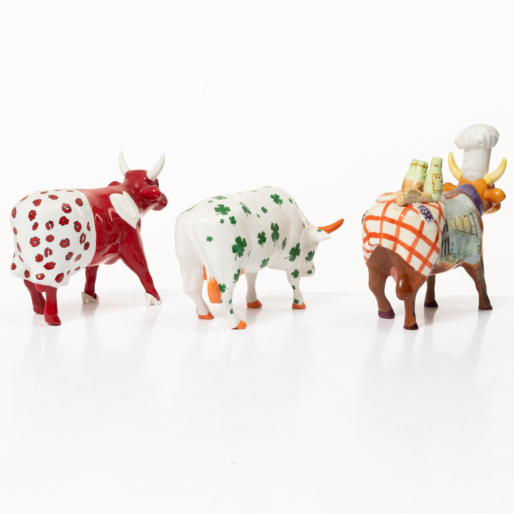 Six 'Cow Parade' figurines, 2000s.
