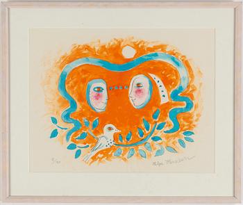 Helga Henschen, litografi, signerad och numrerad 15/120.