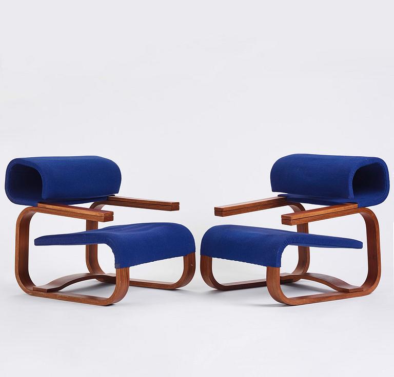 Jan Bocan, a pair of easy chairs, Thonet, executed for the Czechoslovakian Embassy, Stockholm 1972.