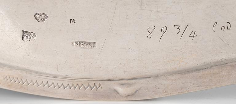 Nils Dahl, fat, ett par, silver, Linköping 1770. Rokoko.