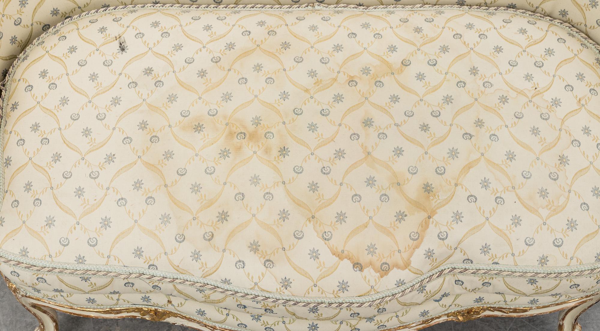Soffa, Frankrike Louis XV, 1700-talets andra hälft.