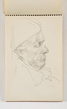 Lotte Laserstein, 10 små skissblock med teckningar.