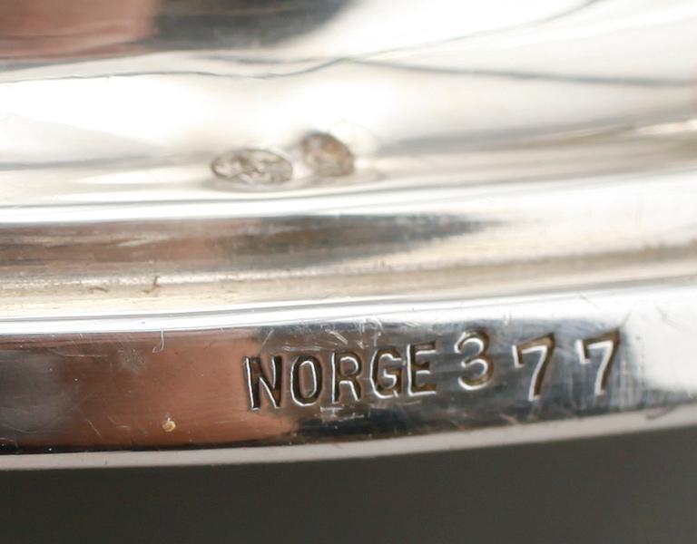 KANDELABRAR, 1 par, silver, Norge, 1940-tal. Fyllda.