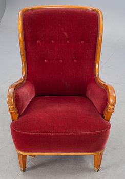 FÅTÖLJ, empirestil. 1900-talets första hälft.