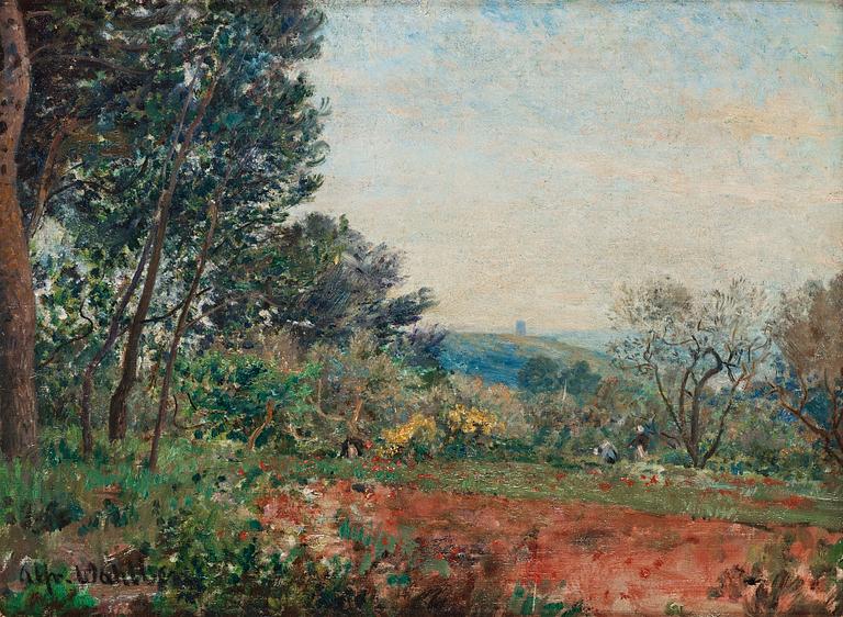 Alfred Wahlberg, Spring landscape from France.