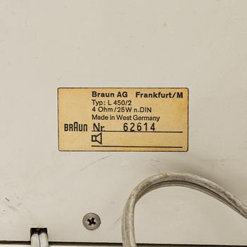 Dieter Rams, stereo receiver, model 'RCS 9-S' and speakers model 'L450/2', Braun, Germany, designed in 1961.