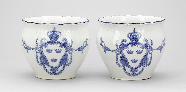 YTTERFODER, ett par, flintgods, Rörstrand tidigt 1900-tal.