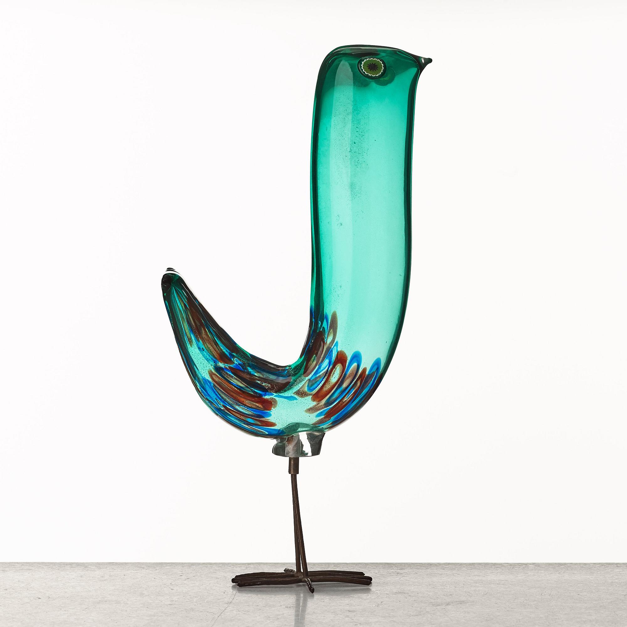 Alessandro Pianon, a "Pulcino" glass sculpture of a bird, Vistosi, Italy 1960's.