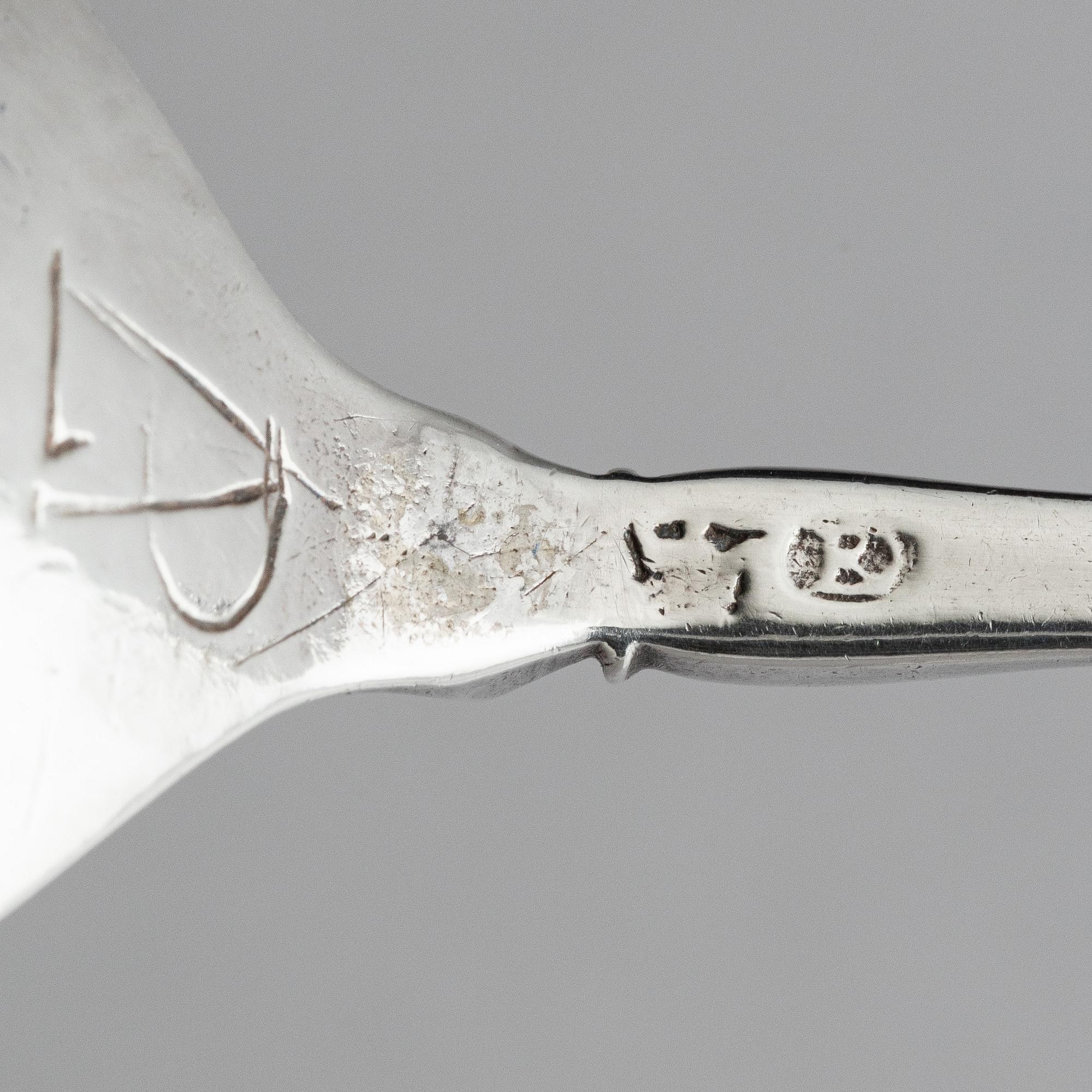 David Richter d.ä., sked, silver, Stockholm (verksam 1630-1677 (1678)). Barock.