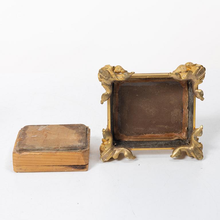 Travel clock, circa 1900.