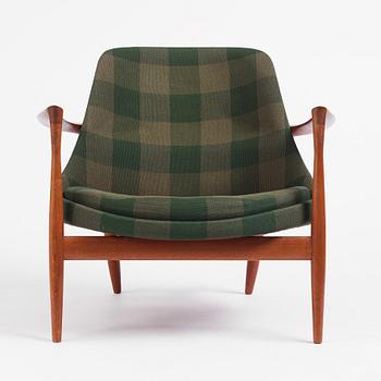 Ib Kofod Larsen, an "Elisabeth" teak armchair, model "U 65", master carpenter Christensen & Larsen, Denmark 1950s-60s.