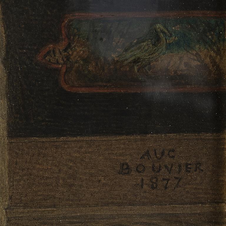 AUGUSTUS JULES BOUVIER, akvarell, bär signatur Aug Bouvier och daterad 1877.