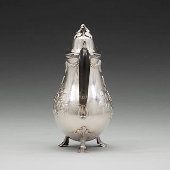 Erik Malm, kaffekanna, silver, Malmö 1780, rokoko.