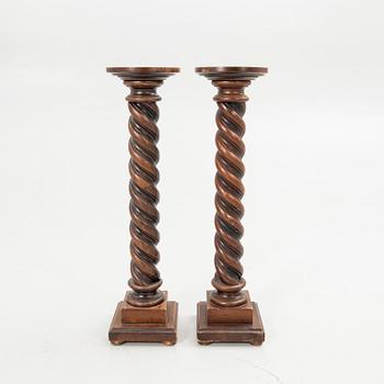 Pedestals, a pair, 20th century.