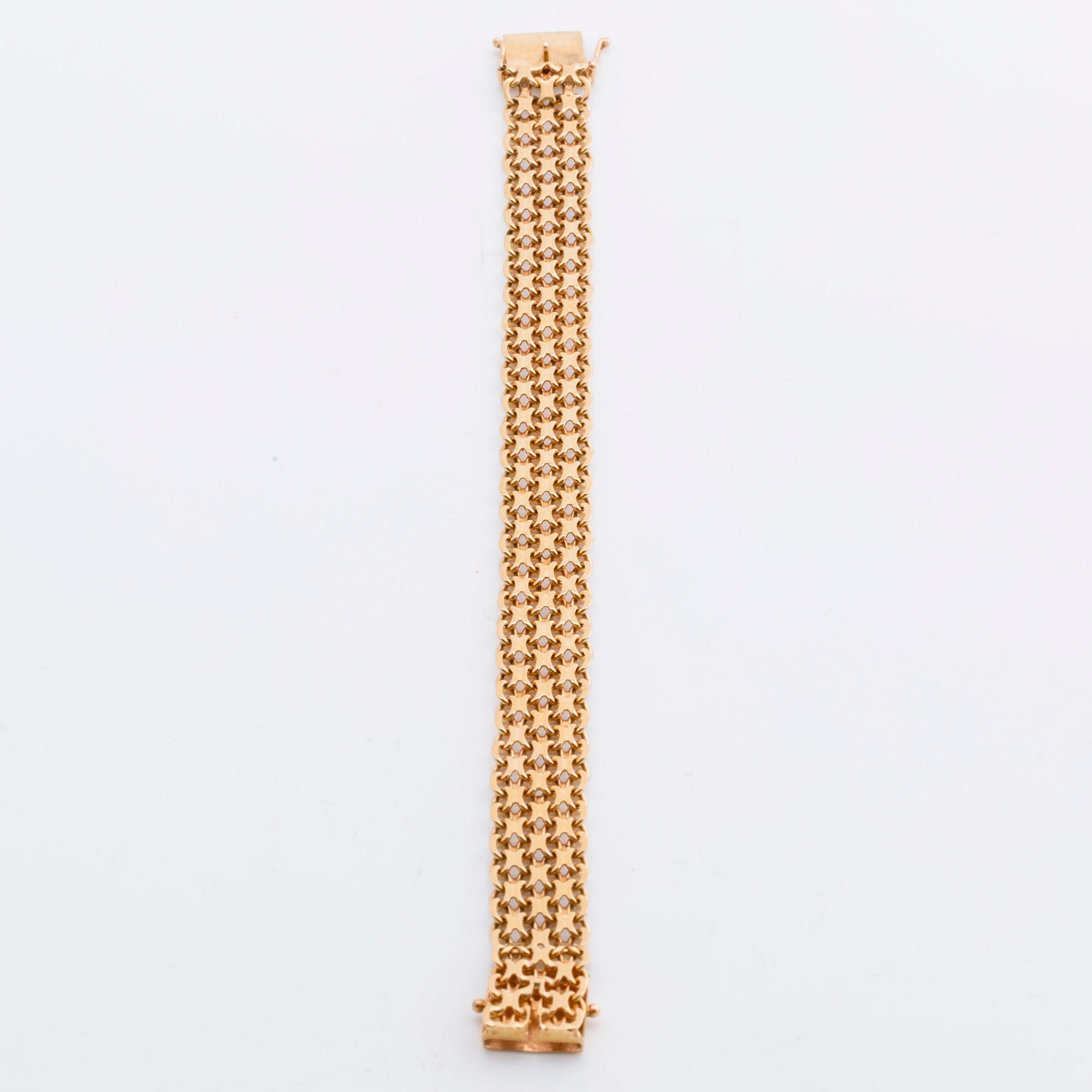 BRACELET 18K, 19,8 g, Bröderna Hedéns Guldsmeds AB, Stockholm 1966.