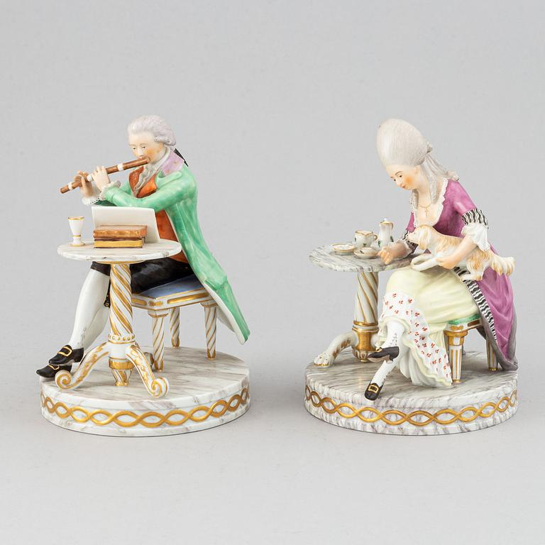 A pair of Royal Copenhagen porcelain figures, Denmark, 20th Century.