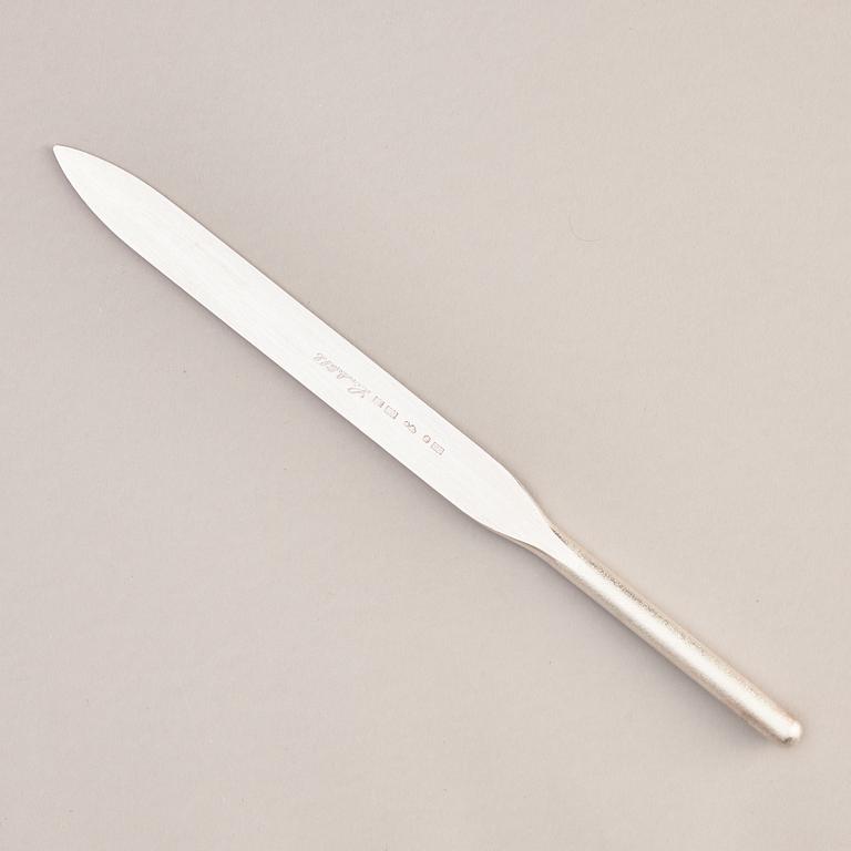 A sterling silver letter knife, mark of Rolf Lindståhl, Stockholm 2000.