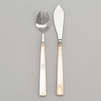 A twelve piece silver dessert cutlery set, Mema, Linköping, Sweden, 1970.