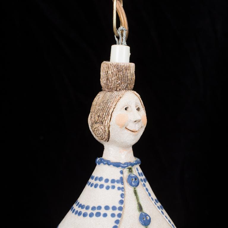 TAKLAMPA/KLOCKA, stengods, Gunilla Ståhle, 1900-talets andra hälft.