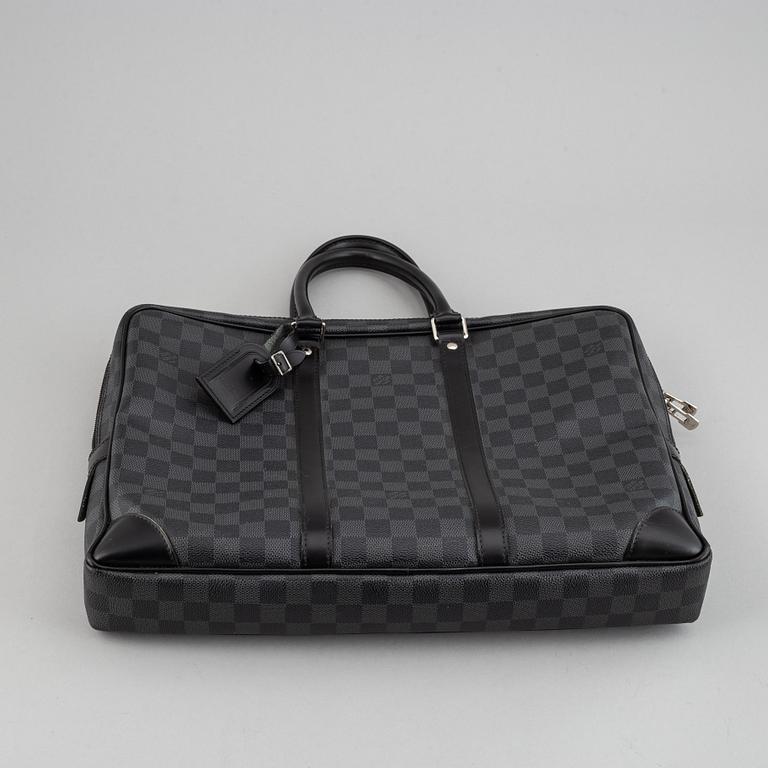LOUIS VUITTON, 'Damier Graphite Porte Documents Voyage'.