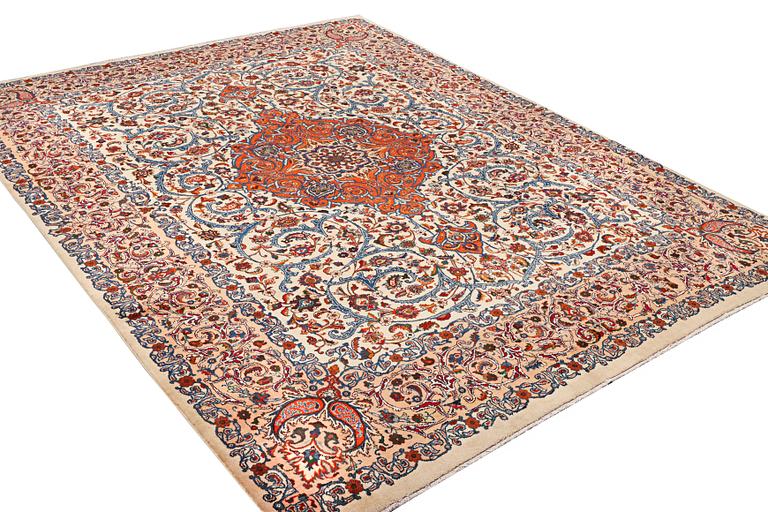 A Kashmar carpet, c. 383 x 293 cm.
