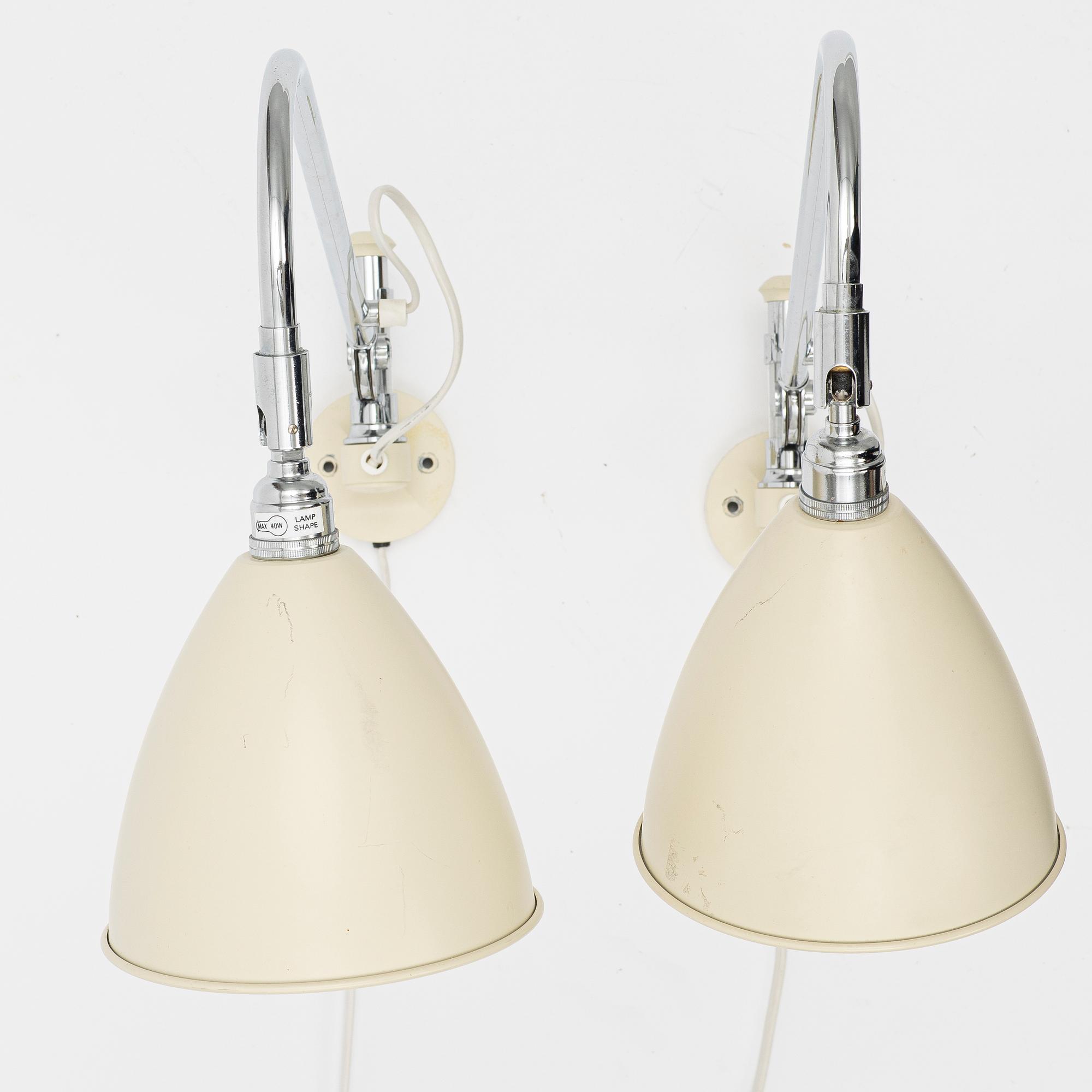 Robert Dudley Best, wall lamps, a pair, "Bestlite BL6", Gubi.