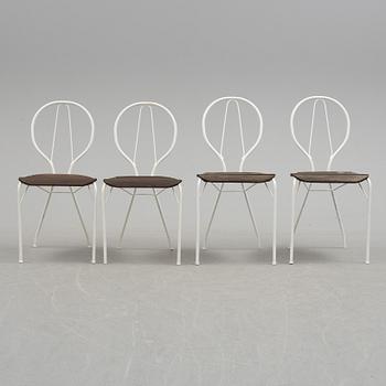 TORE AHLSÉN, trädgårdsstolar, 4 st, "Pia", Gärsnäs, 1950-tal.