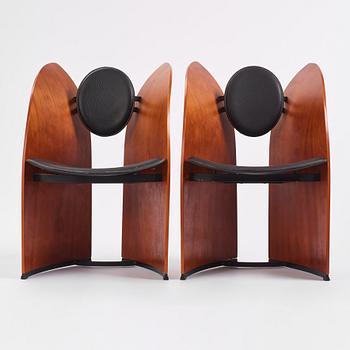 Svein Gusrud, a pair of "Sevilla" armchairs, Møremøbler, Norway 1990s.