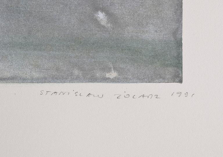 STANISLAW ZOLADZ, färglitografi, signerad och daterad 1991, numrerad 211/275.
