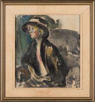 Eemu Myntti, olja på pannå, signerad.