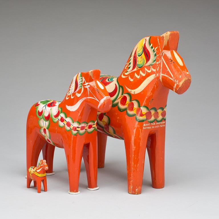 DALAHÄSTAR, 3 st, 1900-talets första hälft.