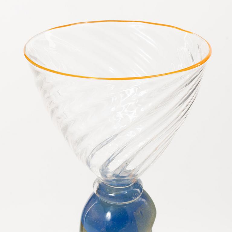 Bertil Vallien, pokalglas, 2 st, Kosta Boda.