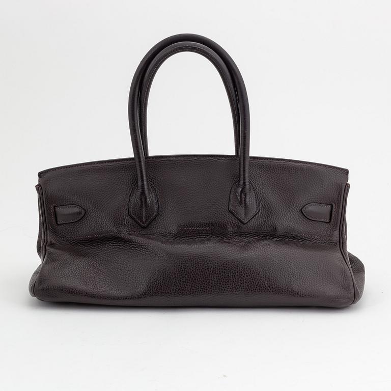 Hermès, a chocolate brown Clemence leather 'JPG Shoulder Birkin Bag', 2006.