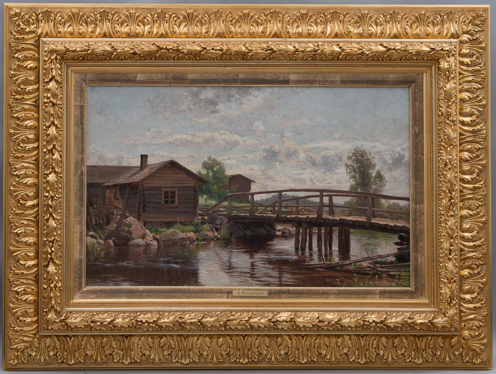 Hjalmar Munsterhjelm, MORNING ATMOSPHERE BY THE RIVER.