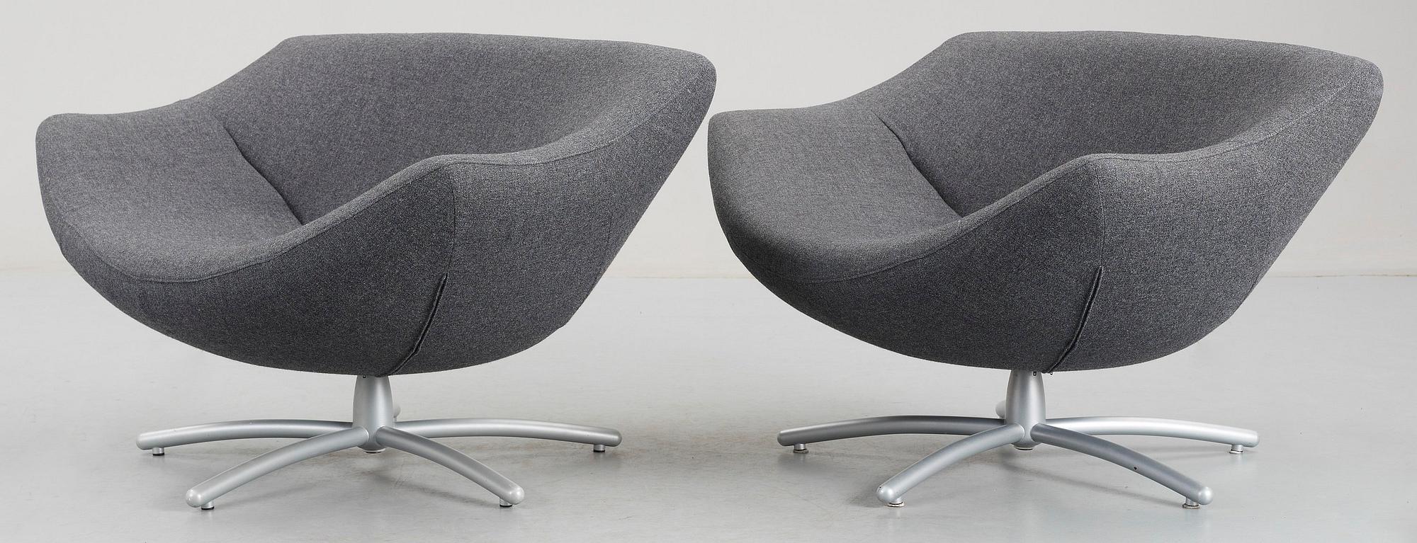 FÅTÖLJER, ett par, "Ginna", Gerard van der Berg, Holland.