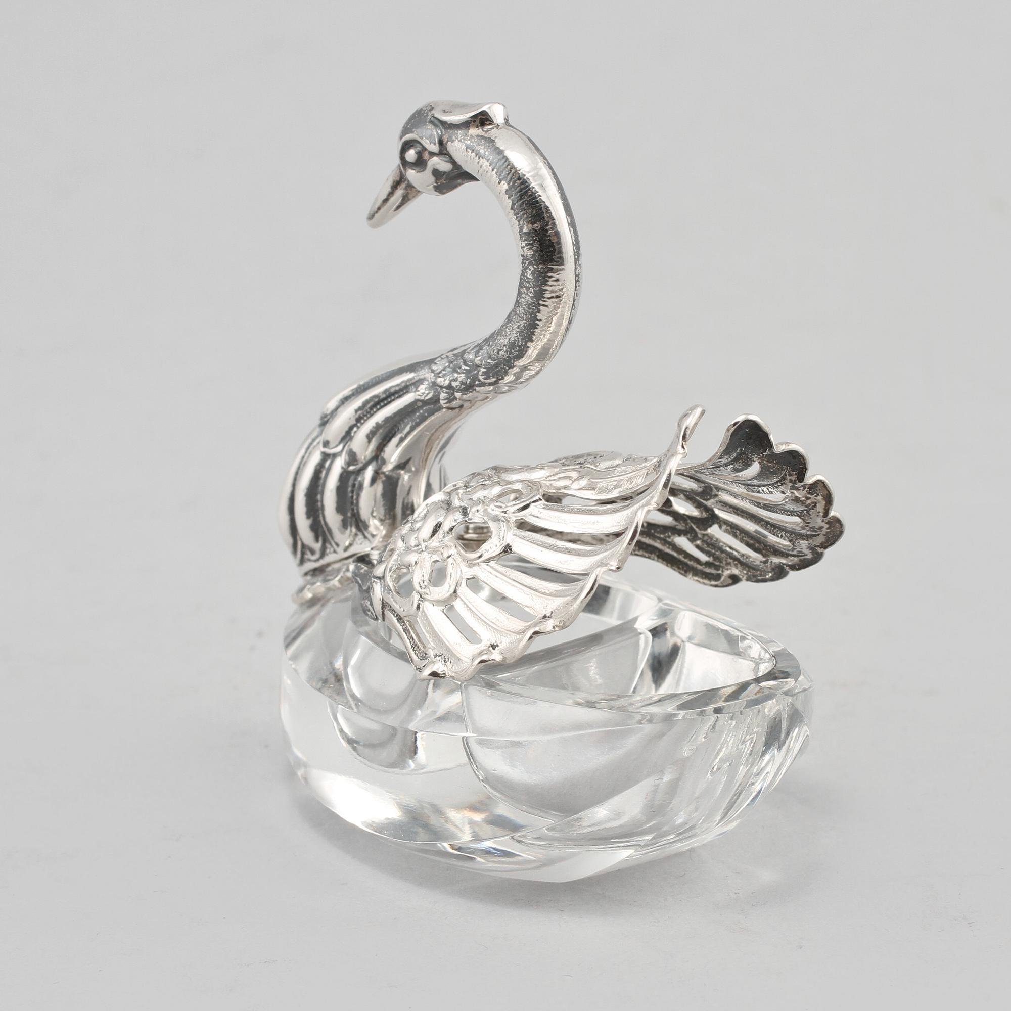 SALTKAR, silver och glas, svenska importstämplar samt GEWE, 1978,