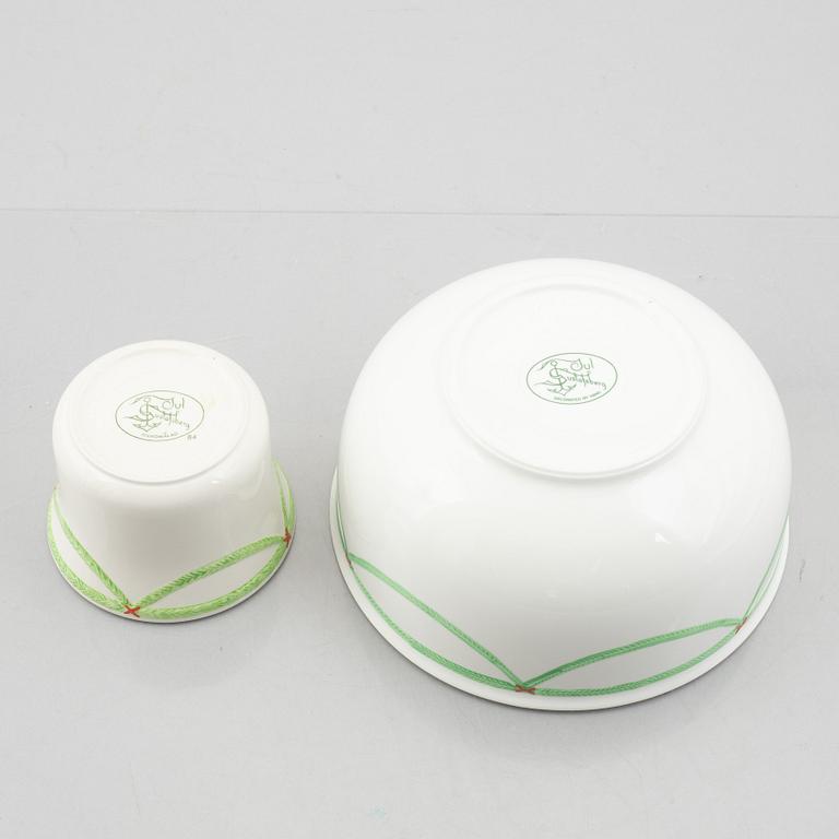 Julservis, 62 delar, porslin, "God Jul", Rörstrand/old Gustavsberg.